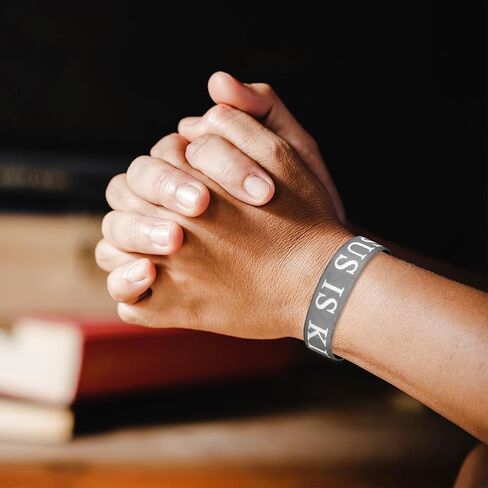 Bible Verse Bracelets for Men: WWJD Stretch Lords Prayer Bracelet with NFC Scan‌ Christian Daily Religious Gifts,1PC in Saudi Arabia
