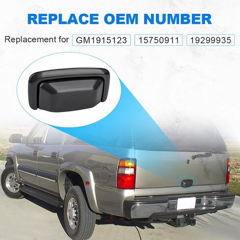 JDMON استبدال مقبض الباب الخلفي الناعم الأسود لسيارة Chevy Tahoe Blazer Suburban 1500 2500 GMC Yukon XL 2000-2006 استبدال مقبض الباب الخلفي الخارجي لGM1915123 15750911 19299935 in Saudi Arabia