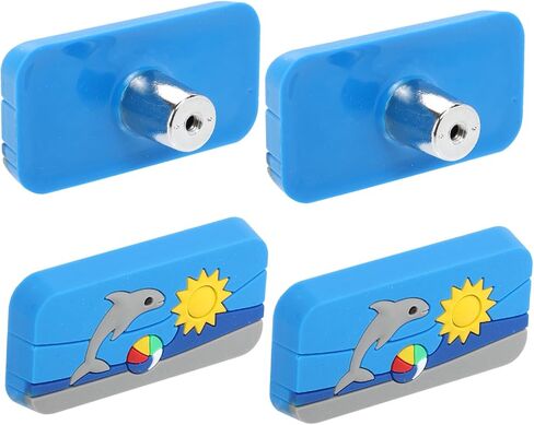 VILLCASE 4Pcs Cartoon Printed Rubber Drawer Pull Handles Fun Cabinet Knobs for Boys and Girls Rooms Colorful Door Pulls for Wardrobe and Furniture Accessories in Saudi Arabia