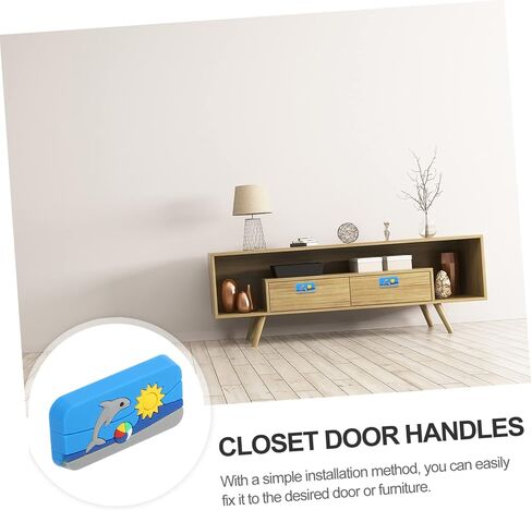 VILLCASE 4Pcs Cartoon Printed Rubber Drawer Pull Handles Fun Cabinet Knobs for Boys and Girls Rooms Colorful Door Pulls for Wardrobe and Furniture Accessories in Saudi Arabia
