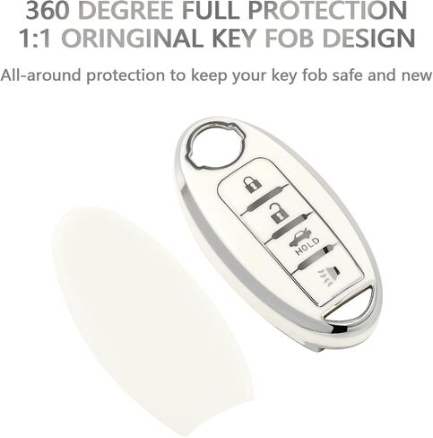 OFFCURVE for Nissan Key Fob Cover Car Key Fob Case Shell Fit for Nissan Rogue Altima Sentra Pathfinder Titan Murano Kicks Versa Armada Leaf Smart Key Car Accessories Protector, Purple in Saudi Arabia