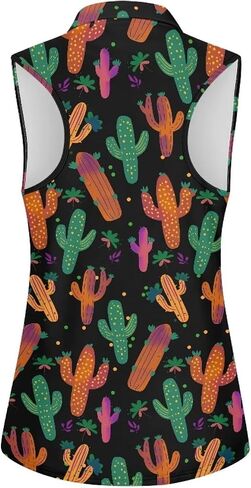 Golf Shirt Women Sleeveless, Soft Women Sleeveless Golf Shirt, Zip Tank Tops Polo Shirts for Summer in Saudi Arabia