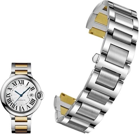 Stainless Steel Lug End Watchband For Cartier Ballon Bleu Series 20 * 12mm 18 * 11mm 14 * 8mm W6920046 Straps Women Men Bracelet in Saudi Arabia