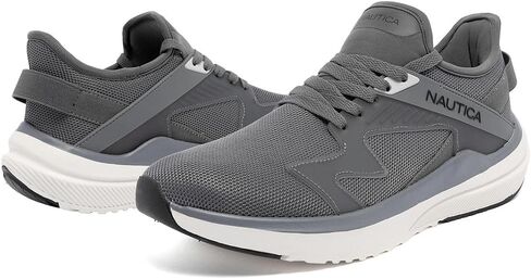 Nautica Men’s Lightweight Casual Athletic Lace‑Up Sneakers – Breathable Knit & Vegan Leather Upper, Cushioned Insole & Rubber Outsole, All‑Day Comfort Walking Shoes - Theodoor in Saudi Arabia
