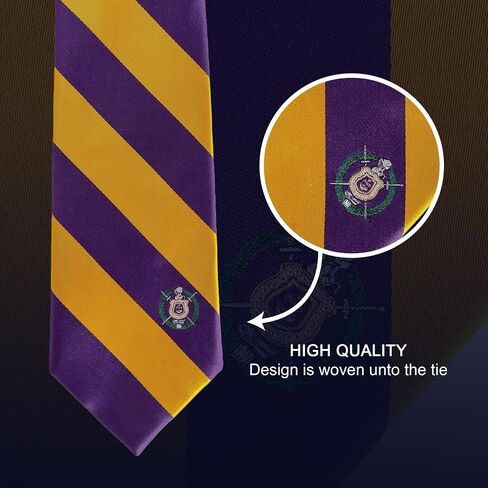 Desert Cactus Omega Psi Phi Tie Fraternity 100% Polyester with Logo Officially Licensed (Style A) in Saudi Arabia