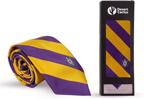 Desert Cactus Omega Psi Phi Tie Fraternity 100% Polyester with Logo Officially Licensed (Style A) in Saudi Arabia