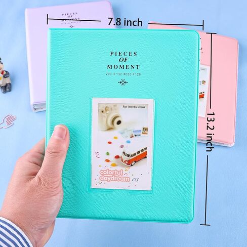 128 Pockets Mini Photo Album for Fujifilm Instax Mini Camera, 2X3 Photo Album for Polaroid 2x3 mini Camera/Fujifilm Instax Mini 1112 9 8 40 Evo Instant Camera, Black in Saudi Arabia