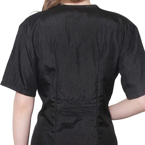 Salon Jacket Black 2 pockets zipper (small, Black) in Saudi Arabia