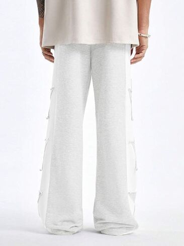 ZAFUL Men's Casual Straight Sweatpants Color Block Stars Pattern Joggers Long Wide Leg Baggy Sweat Pants in Saudi Arabia