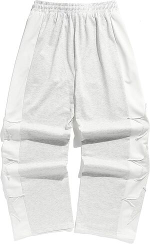 ZAFUL Men's Casual Straight Sweatpants Color Block Stars Pattern Joggers Long Wide Leg Baggy Sweat Pants in Saudi Arabia
