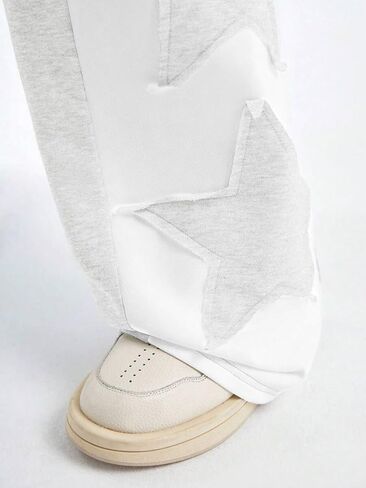 ZAFUL Men's Casual Straight Sweatpants Color Block Stars Pattern Joggers Long Wide Leg Baggy Sweat Pants in Saudi Arabia