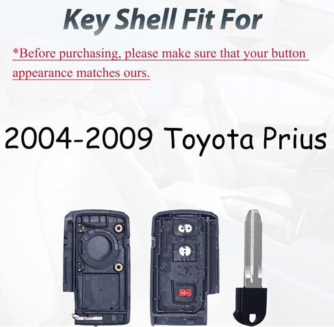 Key Fob Shell Cover Case Replacement Fits for 2004 2005 006 2007 2008 2009 Toyota Prius Keyless Remote Control 3 Button Pad Cover (Empty Key Shell) in Saudi Arabia