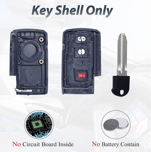 Key Fob Shell Cover Case Replacement Fits for 2004 2005 006 2007 2008 2009 Toyota Prius Keyless Remote Control 3 Button Pad Cover (Empty Key Shell) in Saudi Arabia