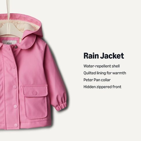 Amazon Essentials x Sofia Grainge Toddlers and Baby Girls' Water-Repellent Rain Jacket in Saudi Arabia