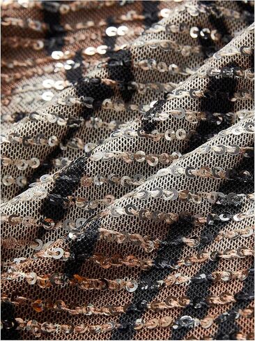Verdusa Women's Cheetah Print Sequin Top Y2K Tie Back Corset Halter Going Out Tops Tiger X-Large in Saudi Arabia