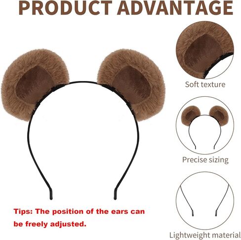 Canitor Animal Costume Accessory Set Animal Ears Headband Costume Kit Halloween Party Cosplay in Kuwait