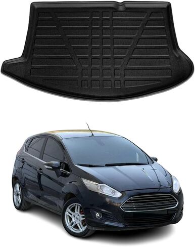 OMAC Cargo Mats Liner for Ford Fiesta 2011-2019 Hatchback Black All-Weather TPE in Kuwait