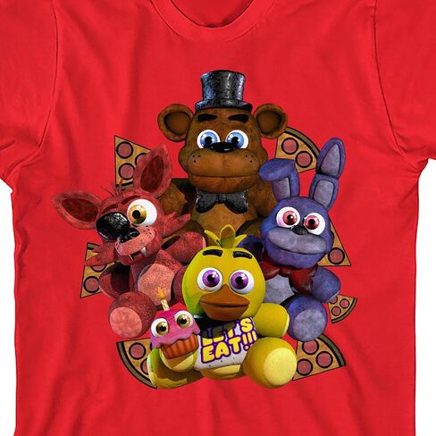 Five Nights at Freddy's Plush Characters Group Short Youth Re Crew Neck Short Sleeve T-Shirt in Saudi Arabia