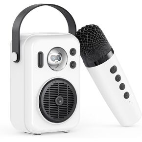 SoundPEATS Karaoke Machine for Kids Adults, Hi Singing, Mini Portable Bluetooth Speaker with Wireless Microphone Toys Birthday Gifts for Girls Boys Family Home Party, Colorful Lights