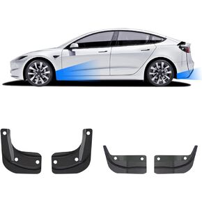 for 2024 Tesla Model 3 Highland Mud Flaps Splash Guards Vehicle Sediment Protection Mudguard No Need to Drill Holes, 4PCs in Kuwait