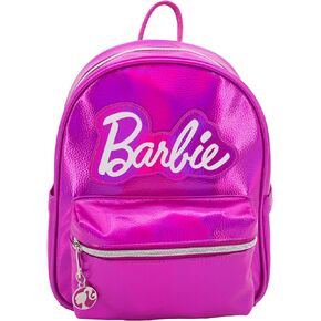 AI ACCESSORY INNOVATIONS Barbie Iconic Vegan Leather Cosplay Mini Backpack Purse, 10.5 Inch, Barbie Pink
