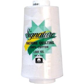 Signature Ctn 3000yd 100% Cotton Quilt Thread 3000 White