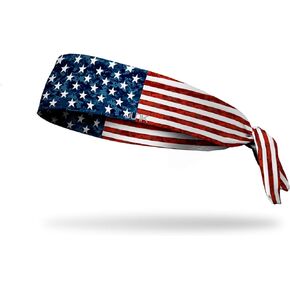 JUNK Brands Pro Sport Honor Americana Collection Flex Tie Headband, Red/White/Blue