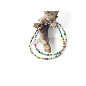 African beaded necklace, Gift for men, Men Gift Tribal necklace, Man necklace, Single strand men' necklace, African beaded necklace for men, Seed bead necklace, Colorful men necklace, Simple necklace, in Saudi Arabia