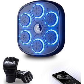 Smart Music Boxing Machine, Boxing Machine Wall Mounted Music with Gloves, Boxing Music Workout Machine for Home, Indoor and Gym