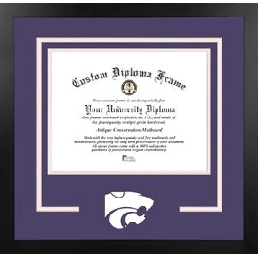 Campus Images NCAA Kansas State Wildcats Unisex Spirit Diploma Manhattan Black Frame with Bonus Lithograph, Black, One Size