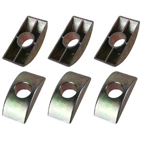 25 Pcs Half Moon Nuts Alloy Furniture Connector Nuts 8mm Hole Dia Nut Spacer Washer
