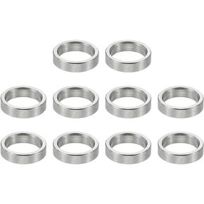 PATIKIL M6 Stainless Steel Spacers, 10 Pcs Metal Spacer Stainless Steel 6.2mm ID x 10mm OD x 2mm L Spacer Screw Standoff Round for 1/4" or M6 Screw Bolts