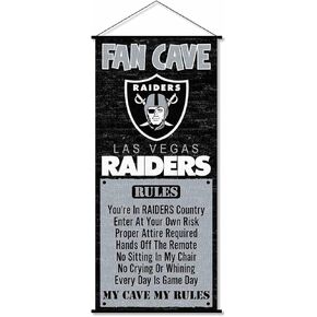 Las Vegas Raiders Man Cave Fan Banner Wall Door Scroll
