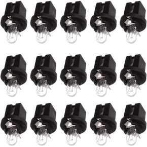 cciyu 15X White Halogen Bulb Replacement fit for Mercedes R129 W140 W170 W202 W210 Instrument Cluster/509t T5 Twist Halogen Light Bulbs Replacement fit for Instrument panel Gauge Cluster Speedometer
