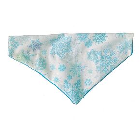 Snowflakes Over the Collar Dog Bandana That Slips onto Their Existing Collar Size (Medium)