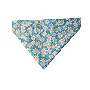 Daisies Over the Collar Dog Bandana That Slips onto Their Existing Collar Size (Large)