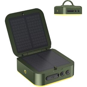 Camping Lantern, Collapsible Solar LED Lamp, 5200mAh Solar/USB Charging, 1000LM, 5 Light Modes, IPX4 Waterproof, Portable Emergency Light （Black） in Saudi Arabia