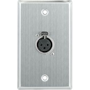 Saga Elite™ XLR-F1 Single-Gang Wall Plate with Female XLR Connector