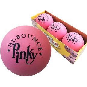 MAXFLO Premium Rubber Ball 3 Balls Pack Pinky Bouncy Ball Colorful Gift Box and Balls Combo Party Gift Supplies Solid Rubber High Bounce Pink Ball Wall Ball for Kids