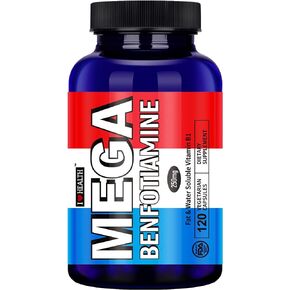 I Love Health Mega Benfotiamine, 250 mg, a Fat-Soluble Form of thiamine,Ultra-bioavailable Vitamin B1, high Potency, Gluten-Free, Non-GMO, Vegetarian 120 Capsules