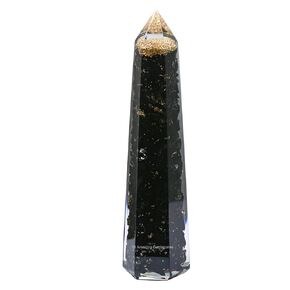 Amethyst Orgonite Orgone Crystal Towers - Large 4.5" Orgonite Crystal Wand Obelisk Tower Point for Meditation, Crystals and Healing Stones Gift and Protection