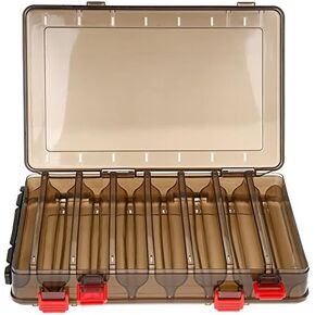Fishing Lures Box, Portable Hand-Held Fishing Baits Tackle Box with 14 Compartments