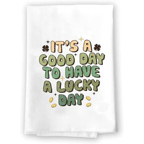 St Patricks Day Kitchen Dish Tea Towel Decoration | Decorative Bathroom Hand Decor | Holiday Shamrock Gnomes Bath Towels | Spring Winter Green Home Decor | Saint Patrick's Day Paddy's Day Paddys