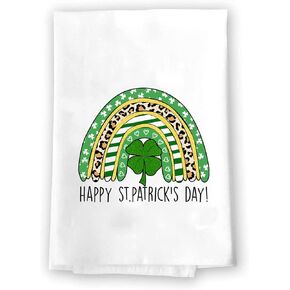 St Patricks Day Kitchen Dish Tea Towel Decoration | Decorative Bathroom Hand Decor | Holiday Shamrock Gnomes Bath Towels | Spring Winter Green Home Decor | Saint Patrick's Day Paddy's Day Paddys in Saudi Arabia