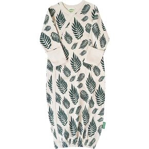 PARADE Organic Gowns - Signature Prints Green Leaves 0-3 Months