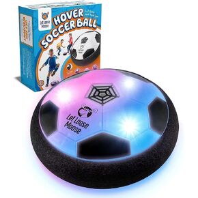 Let Loose Moose Hover Soccer Ball, Set of 2 LED Soccer Ball Toys, Gifts for 8 Year Old Boys, Indoor LED Floating Football for 7 Year Old Kids, Boy Birthday Gifts Age 4-6, 6-8, 8-12 Fun Sport Toy