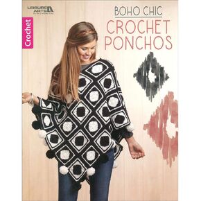 Leisure Arts Boho Chic Crochet Ponchos Crochet Book
