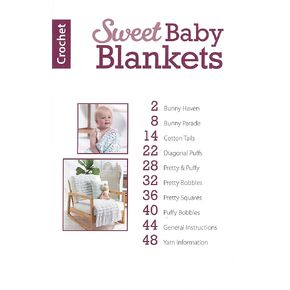 Leisure Arts Crochet Sweet Baby Blankets Crochet Book