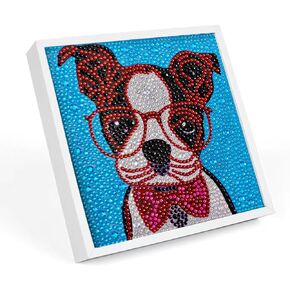 Octoraewo 5d Diamond Art Painting Kits for Adults Beginners with Frame Easy to DIY Cute Animal Diamond Arts and Crafts Gem Art Painting Kit for Home Wall Decor (Color J)