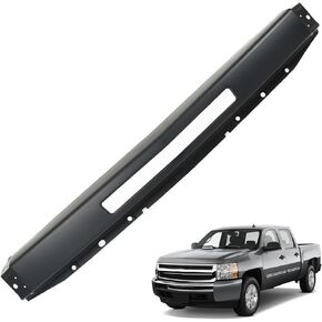 munirater Front Bumper Face Bar Black Steel with Vent Hole Replacement for 2007-2011 Silverado 1500 GM1002828